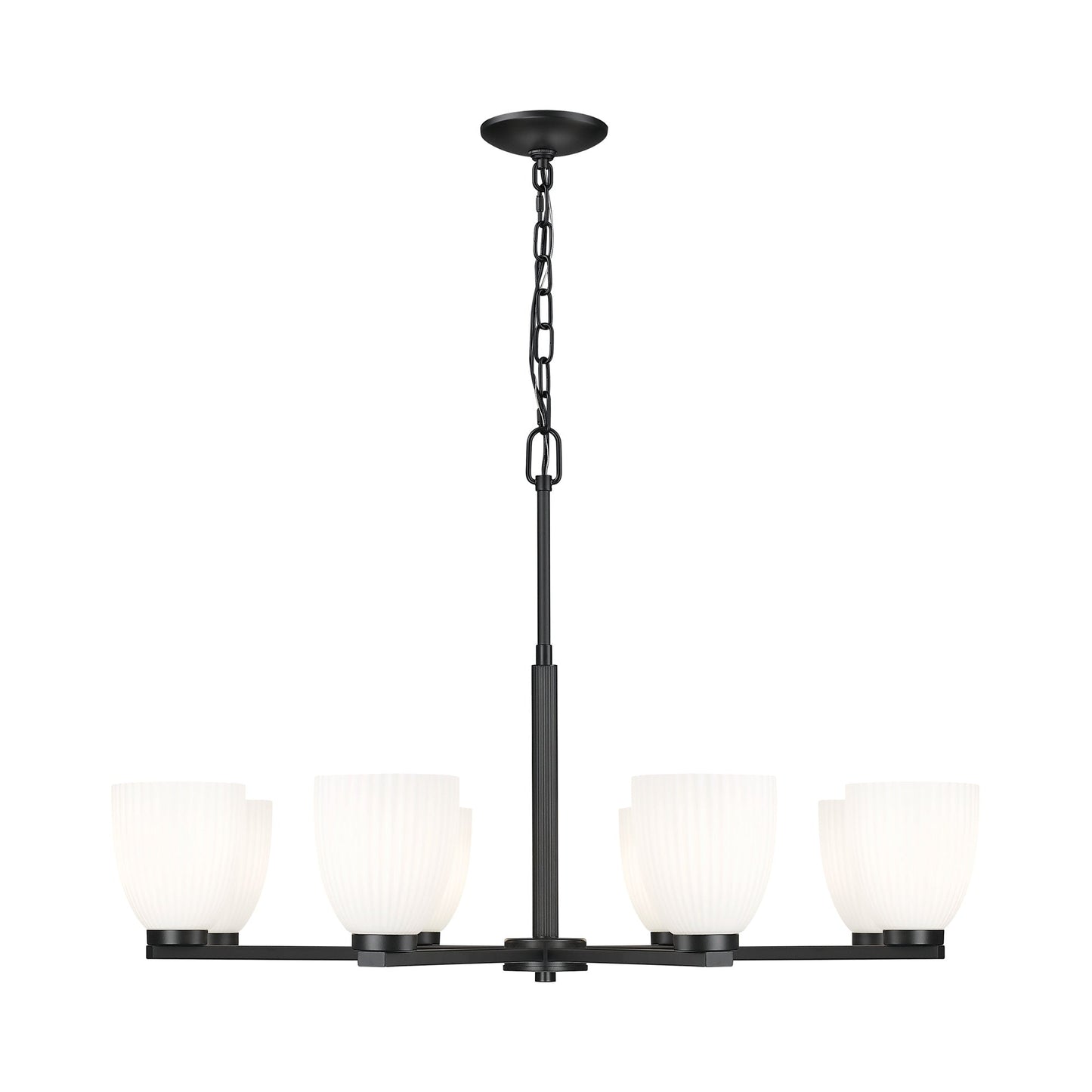 Naya Chandelier in Matte Black (8-Light).