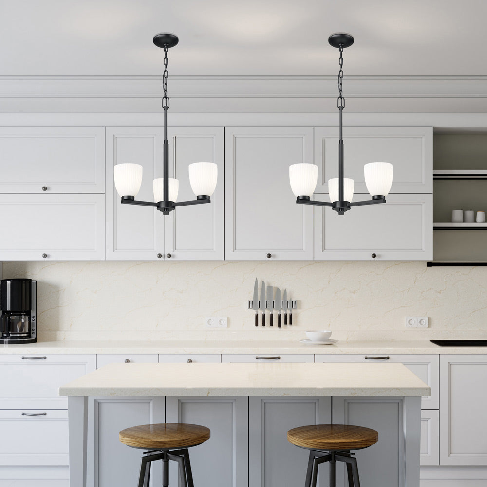 Naya Chandelier in kitchen.