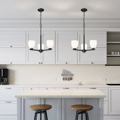Naya Chandelier in kitchen.