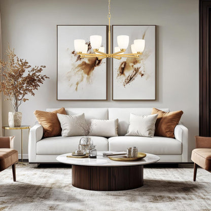 Naya Chandelier in living room.