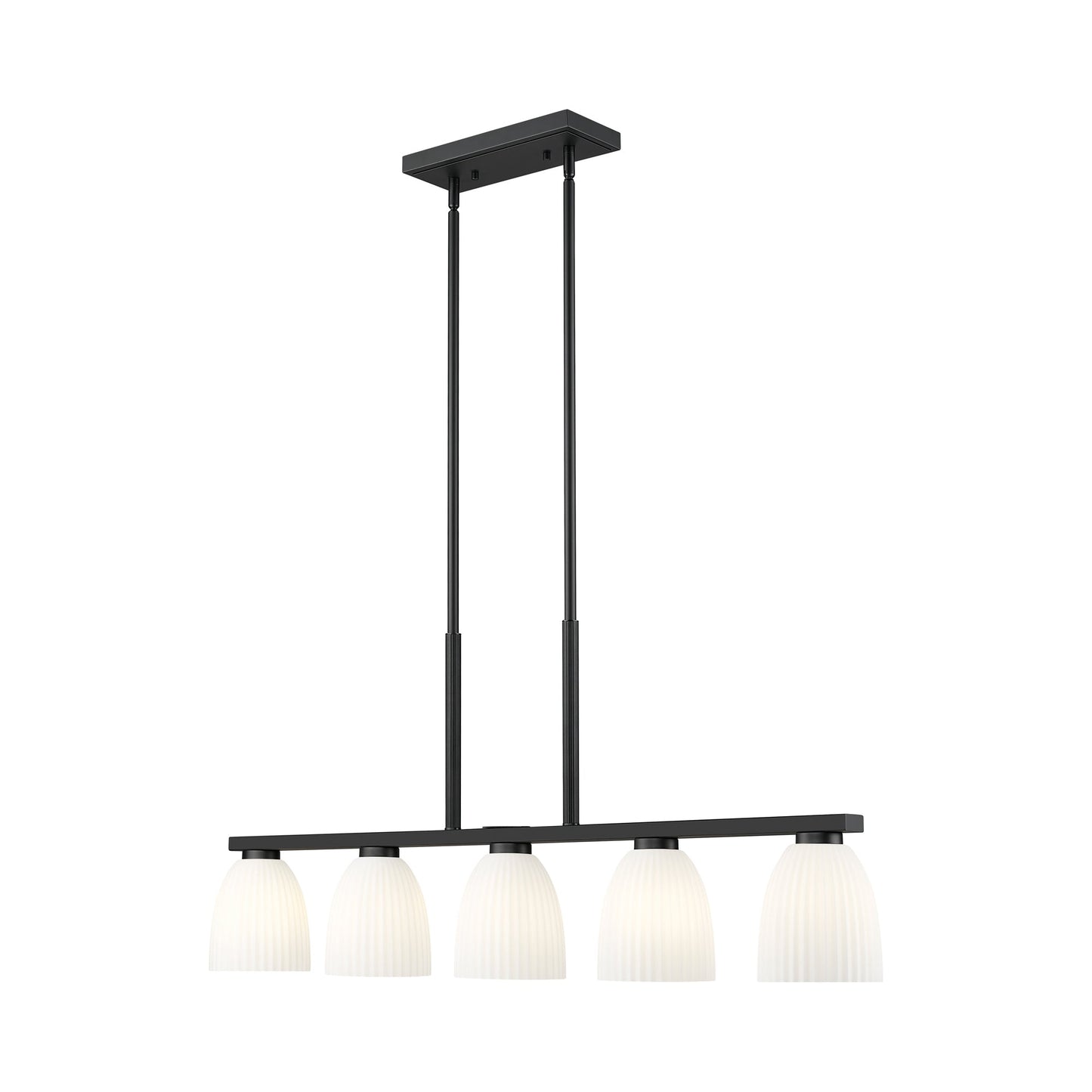 Naya Linear Chandelier in Matte Black (5-Light).