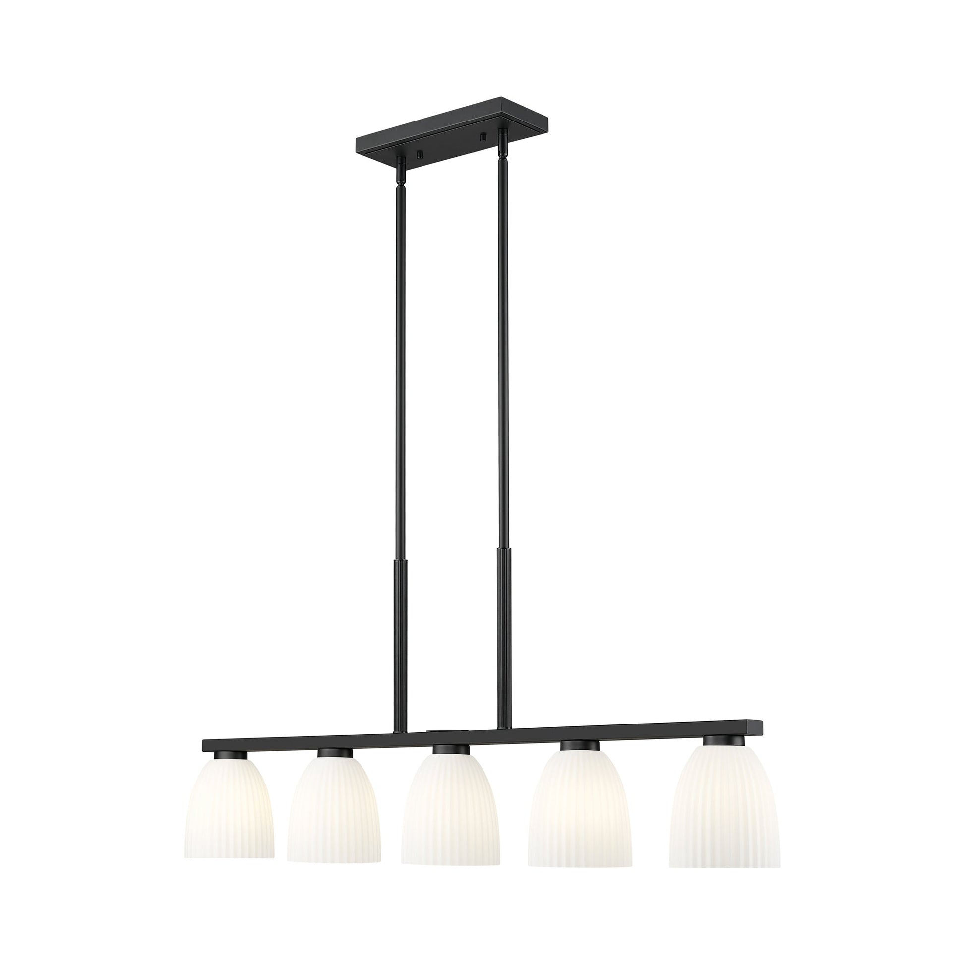 Naya Linear Chandelier in Matte Black (5-Light).
