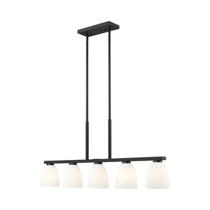 Naya Linear Chandelier in Matte Black (5-Light).