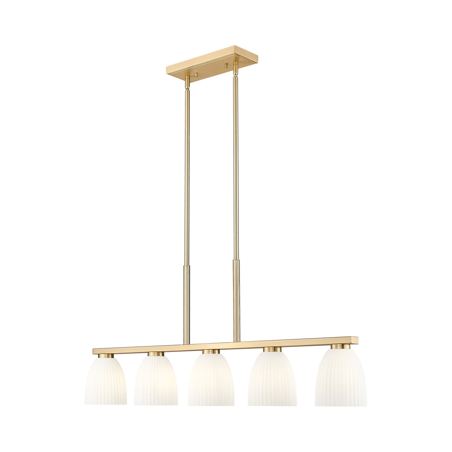 Naya Linear Chandelier in Modern Gold (5-Light).