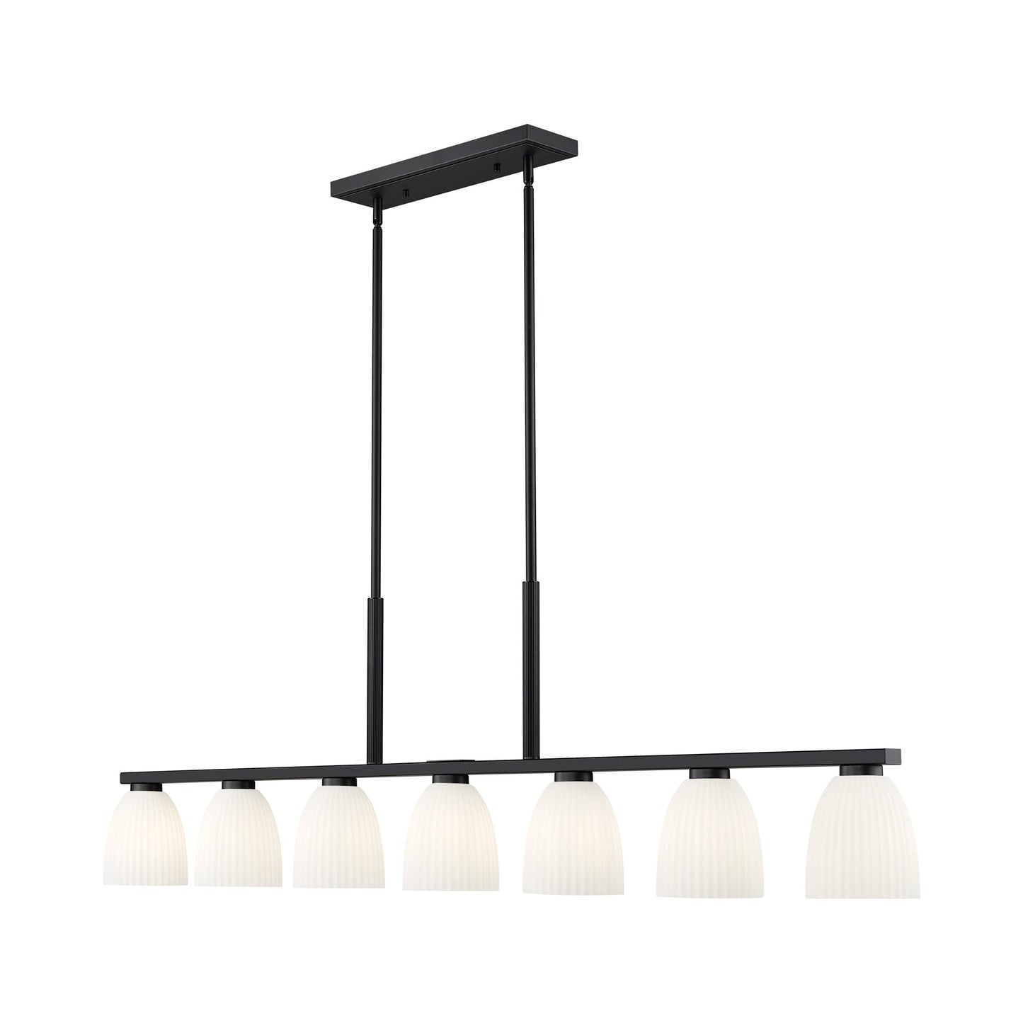 Naya Linear Chandelier in Matte Black (7-Light).