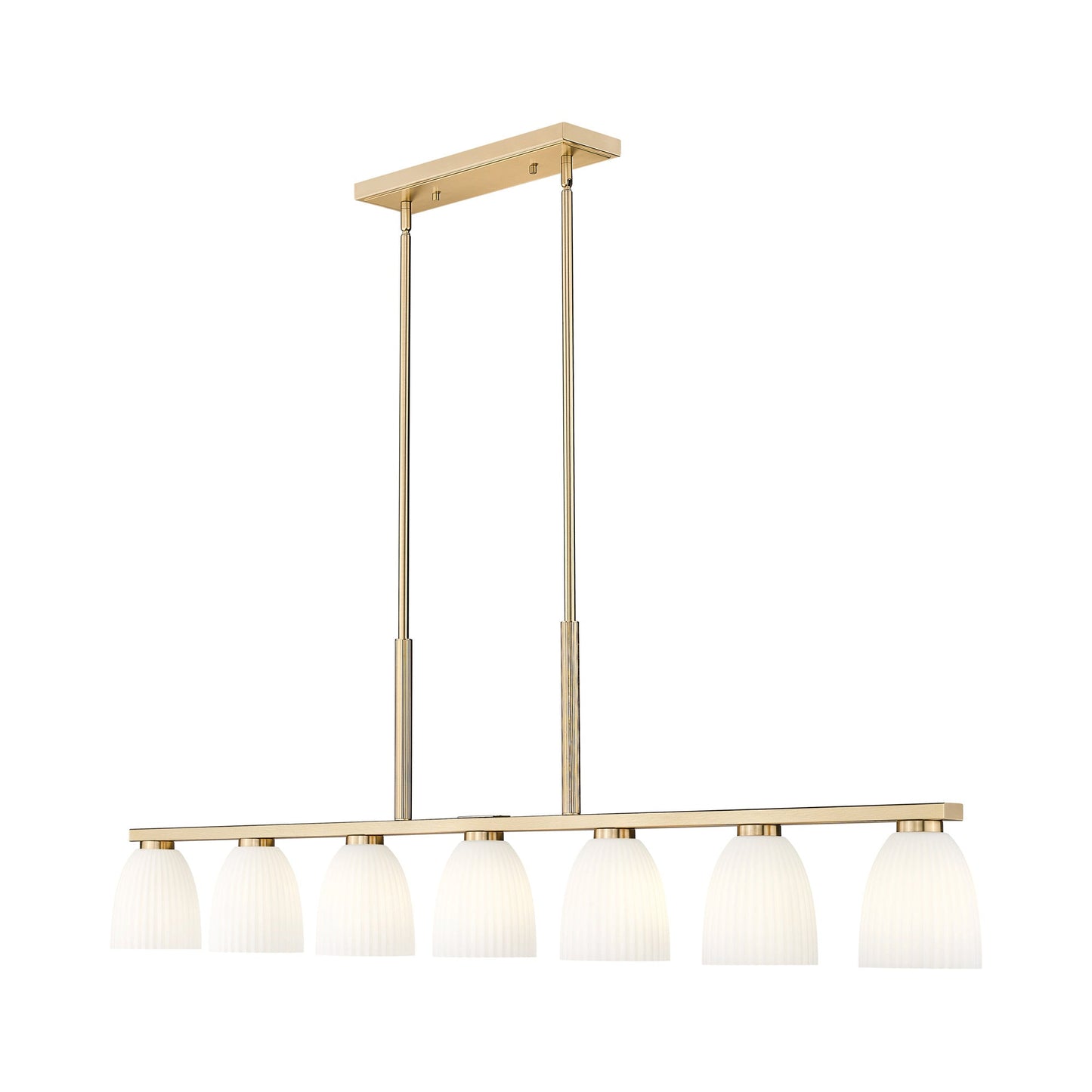 Naya Linear Chandelier in Modern Gold (7-Light).
