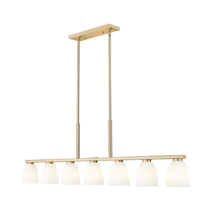 Naya Linear Chandelier in Modern Gold (7-Light).