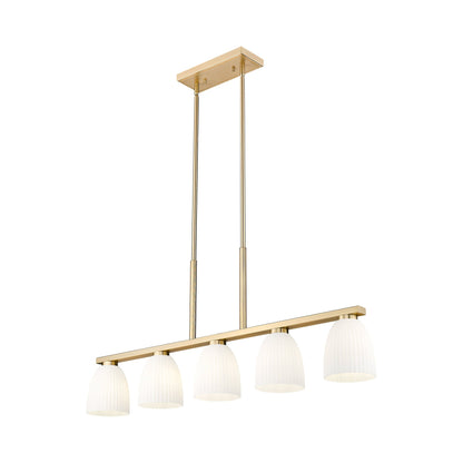 Naya Linear Chandelier in Detail.