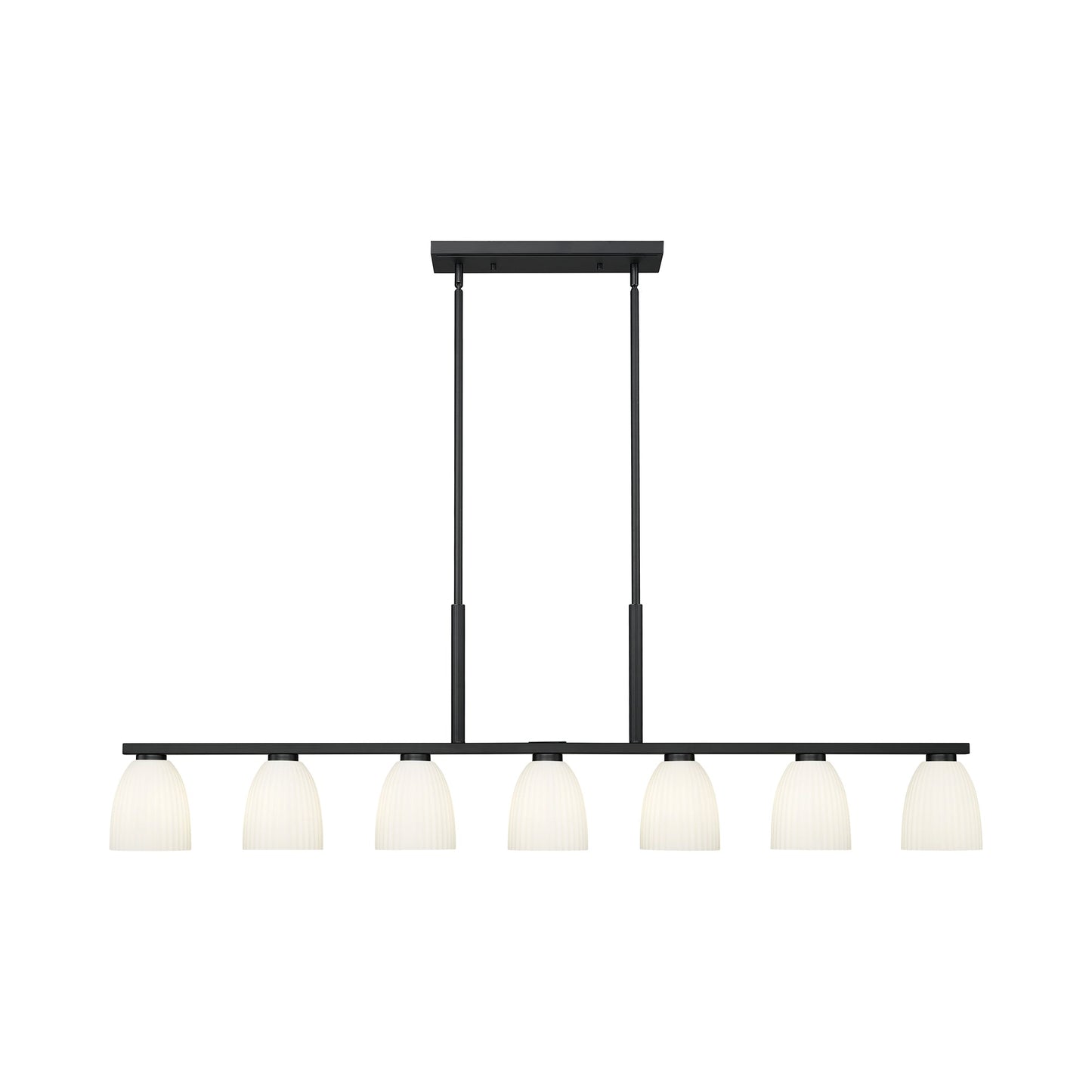 Naya Linear Chandelier in Detail.