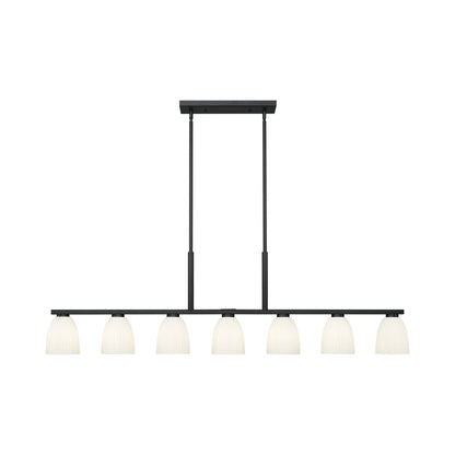 Naya Linear Chandelier in Detail.