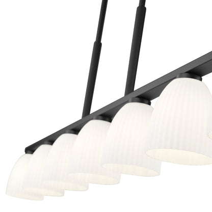 Naya Linear Chandelier in Detail.