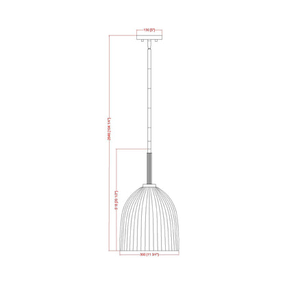 Naya Pendant Light - line drawing.