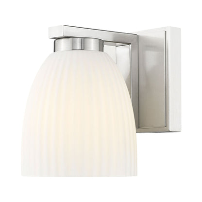 Naya Wall Light in Brushed Nickel.