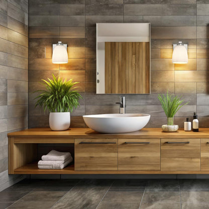 Naya Wall Light in bathroom.
