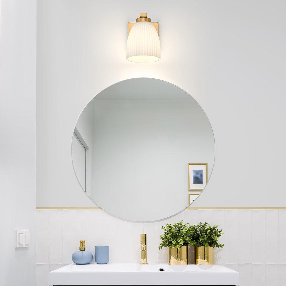 Naya Wall Light in bathroom.