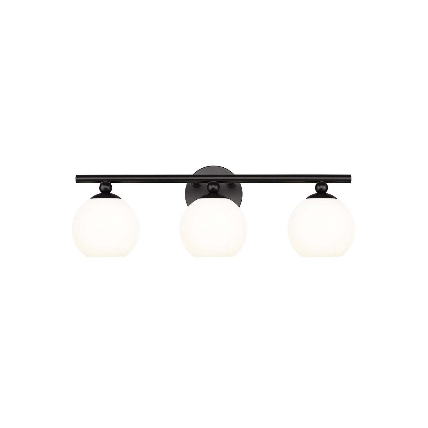 Neoma Bath Vanity Light in Matte Black (3-Light).