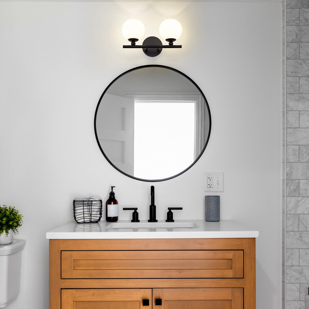 Neoma Bath Vanity Light in bathroom.