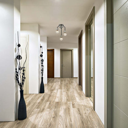 Neutra Semi Flush Mount Ceiling Light in hallway.