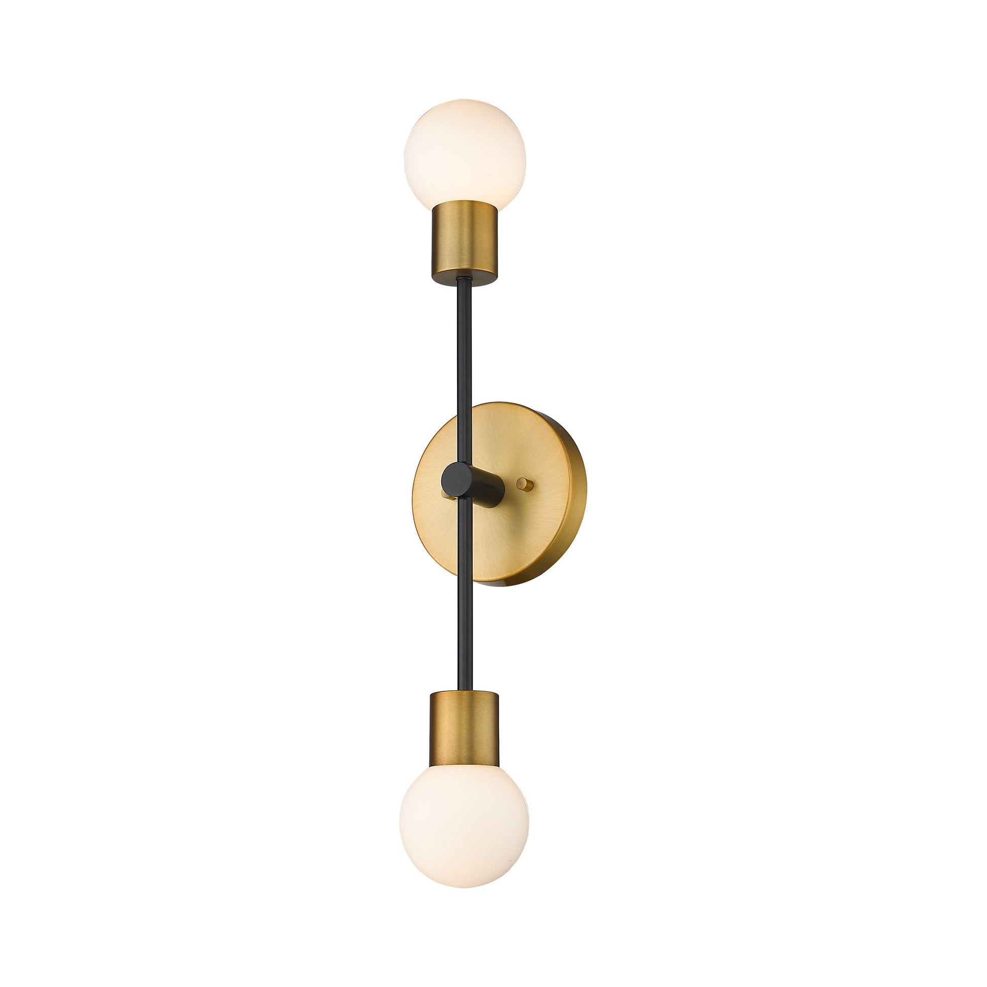 Neutra Wall Light in Matte Black/Foundry Brass (2-Light).