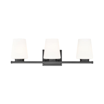 Nextra Bath Vanity Light in Matte Black (3-Light).