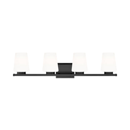 Nextra Bath Vanity Light in Matte Black (4-Light).