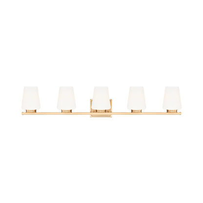 Nextra Bath Vanity Light in Modern Gold (5-Light).