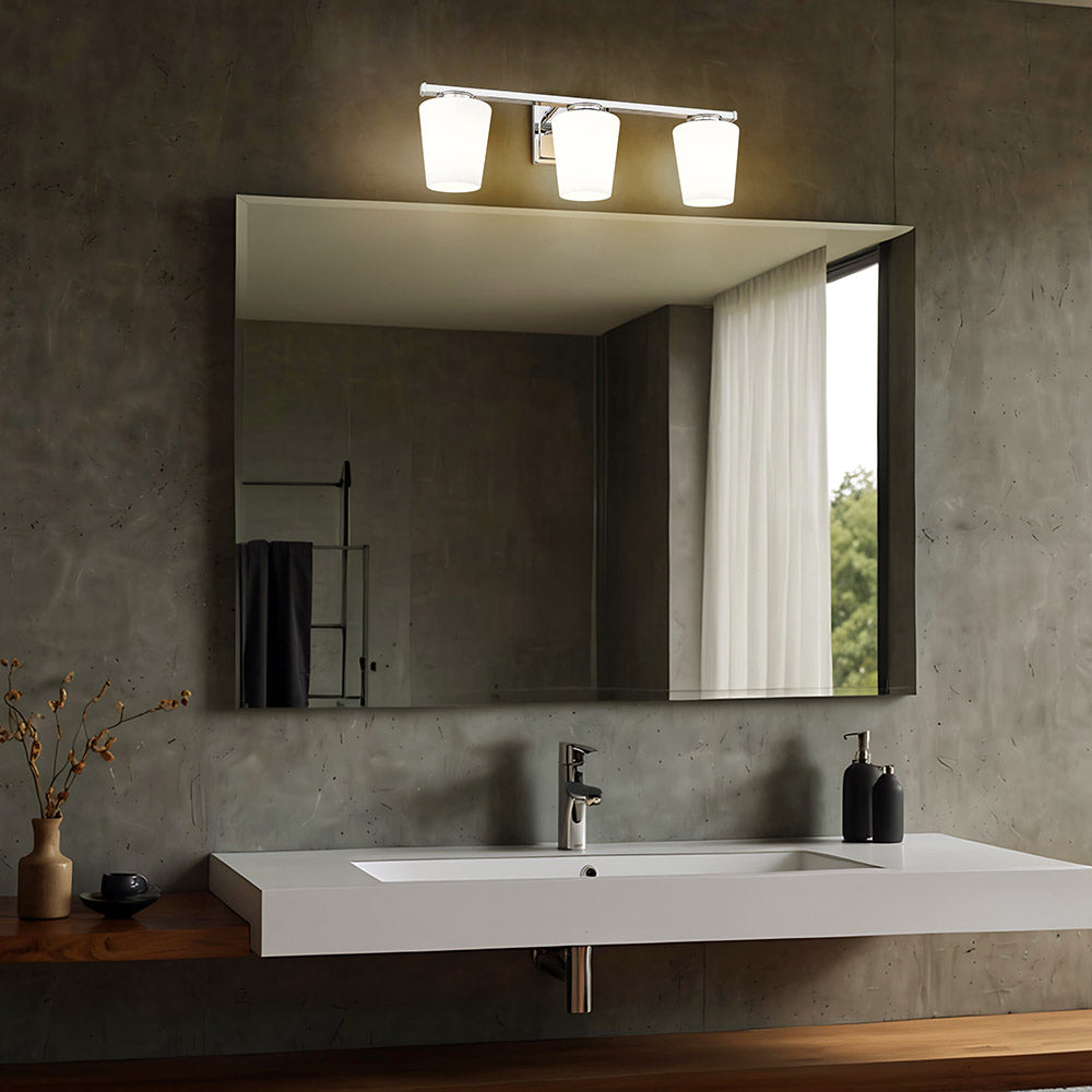 Nextra Bath Vanity Light in bathroom.