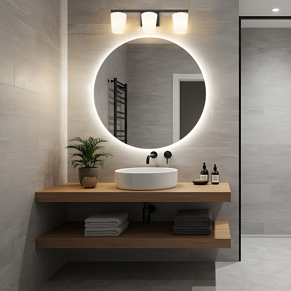 Nextra Bath Vanity Light in bathroom.