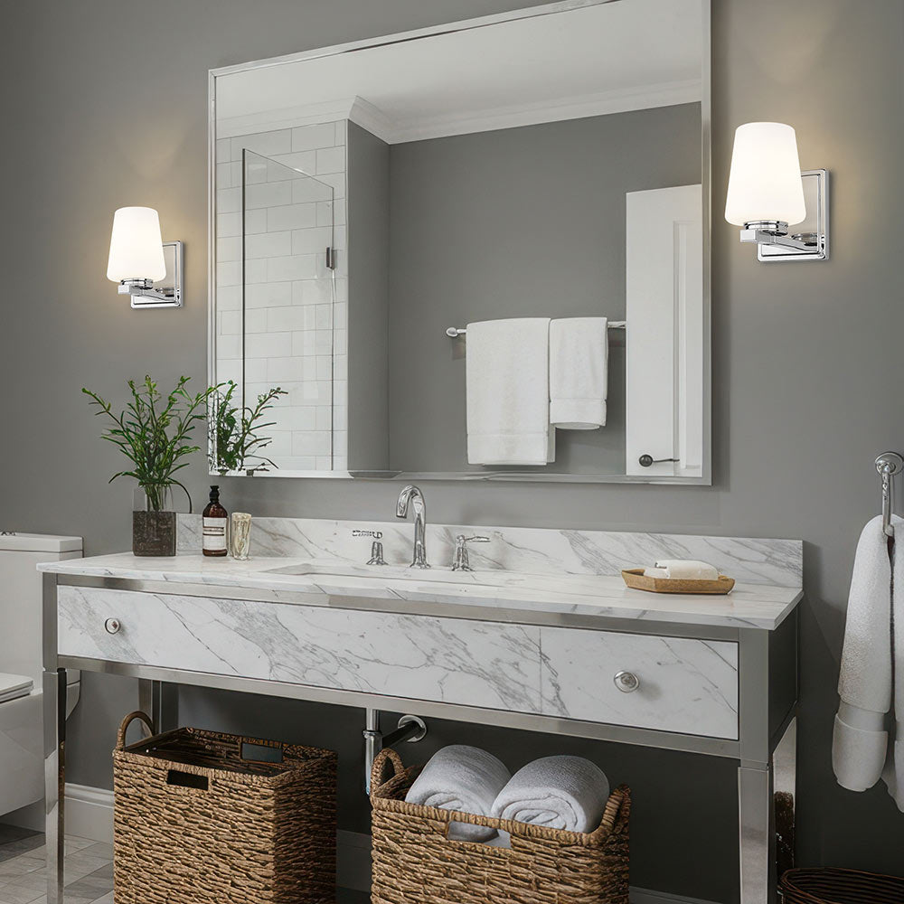 Nextra Wall Light in bathroom.