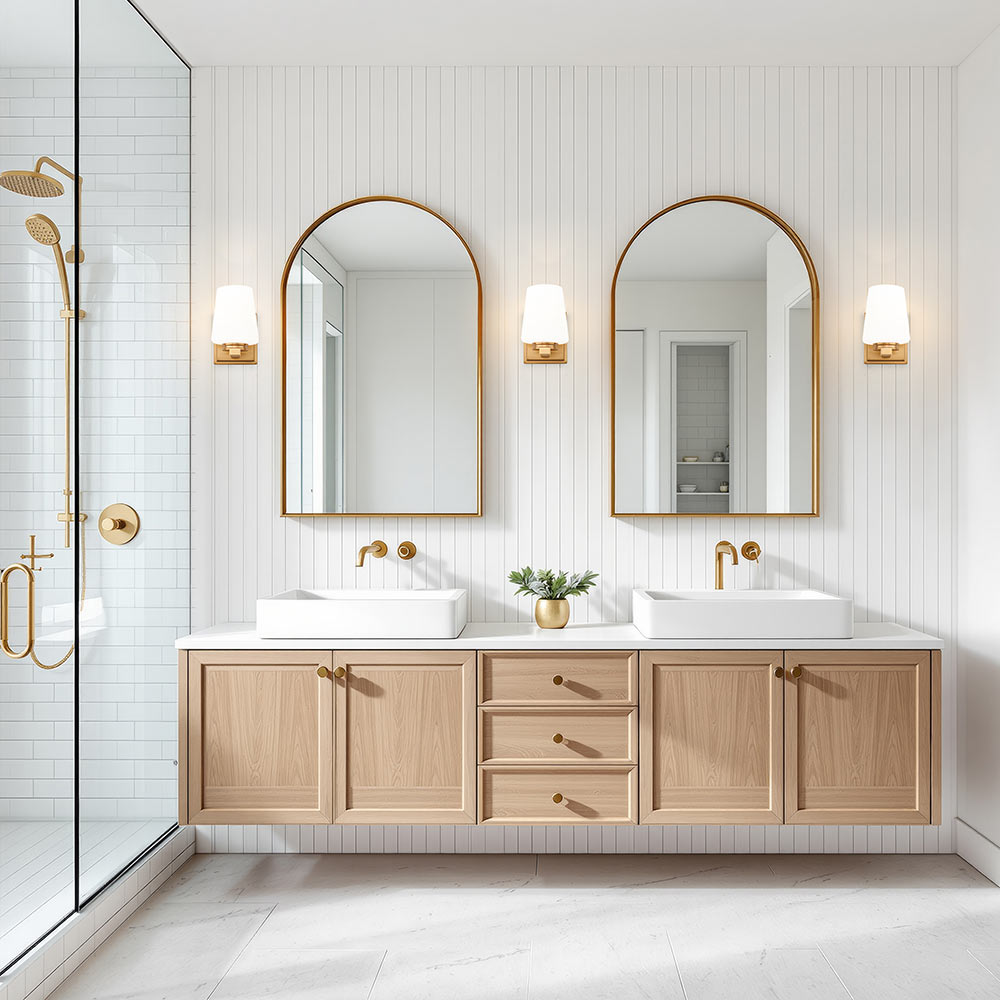 Nextra Wall Light in bathroom.