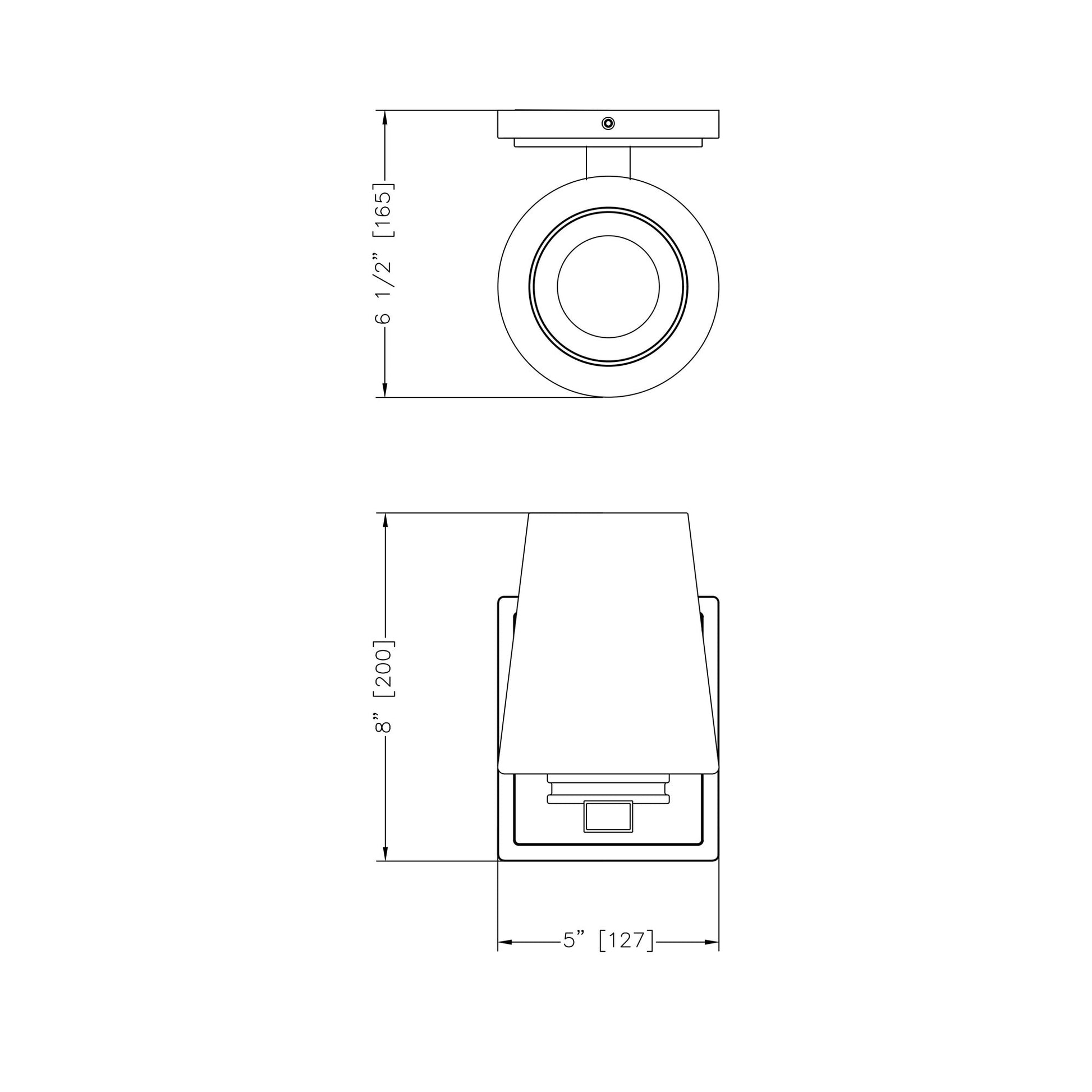 Nextra Wall Light - line drawing.