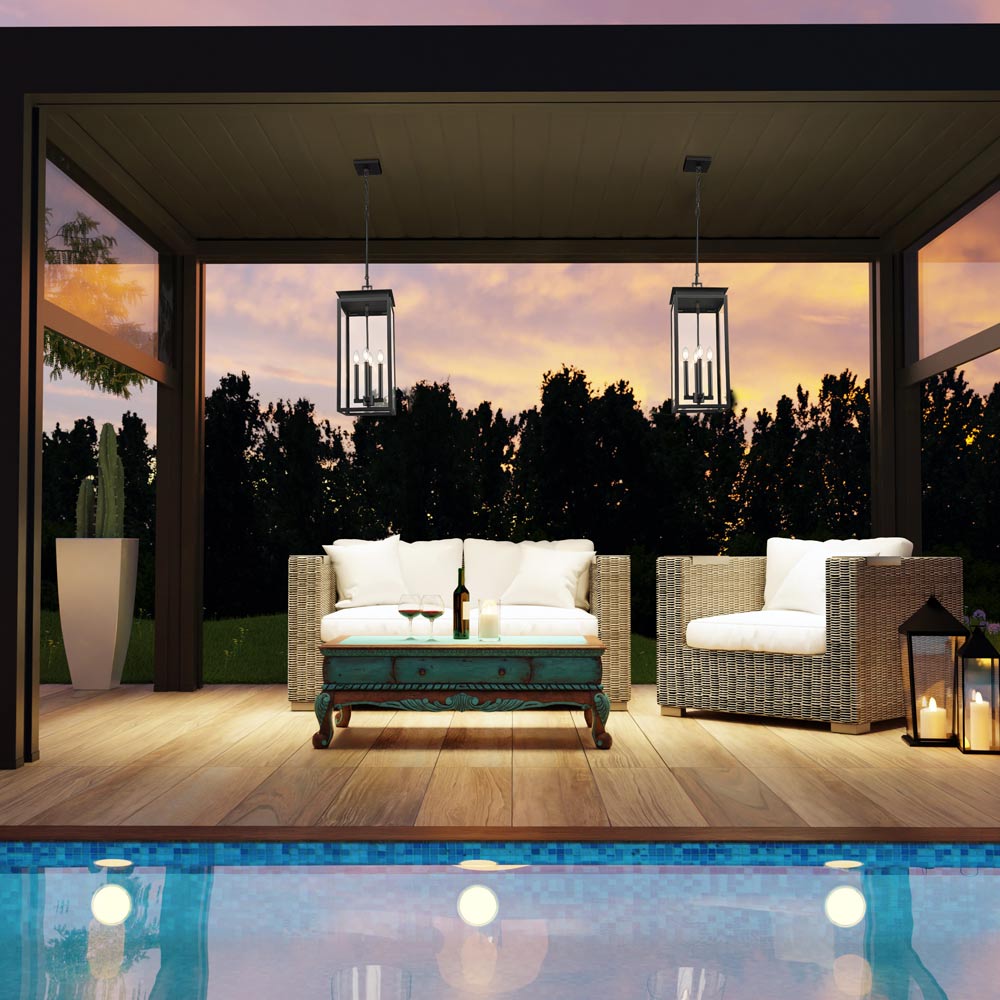 Nova Outdoor Pendant Light in Outside Area.