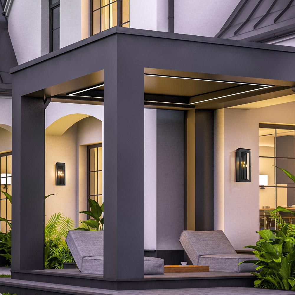 Nova Outdoor Wall Light in Outside Area.