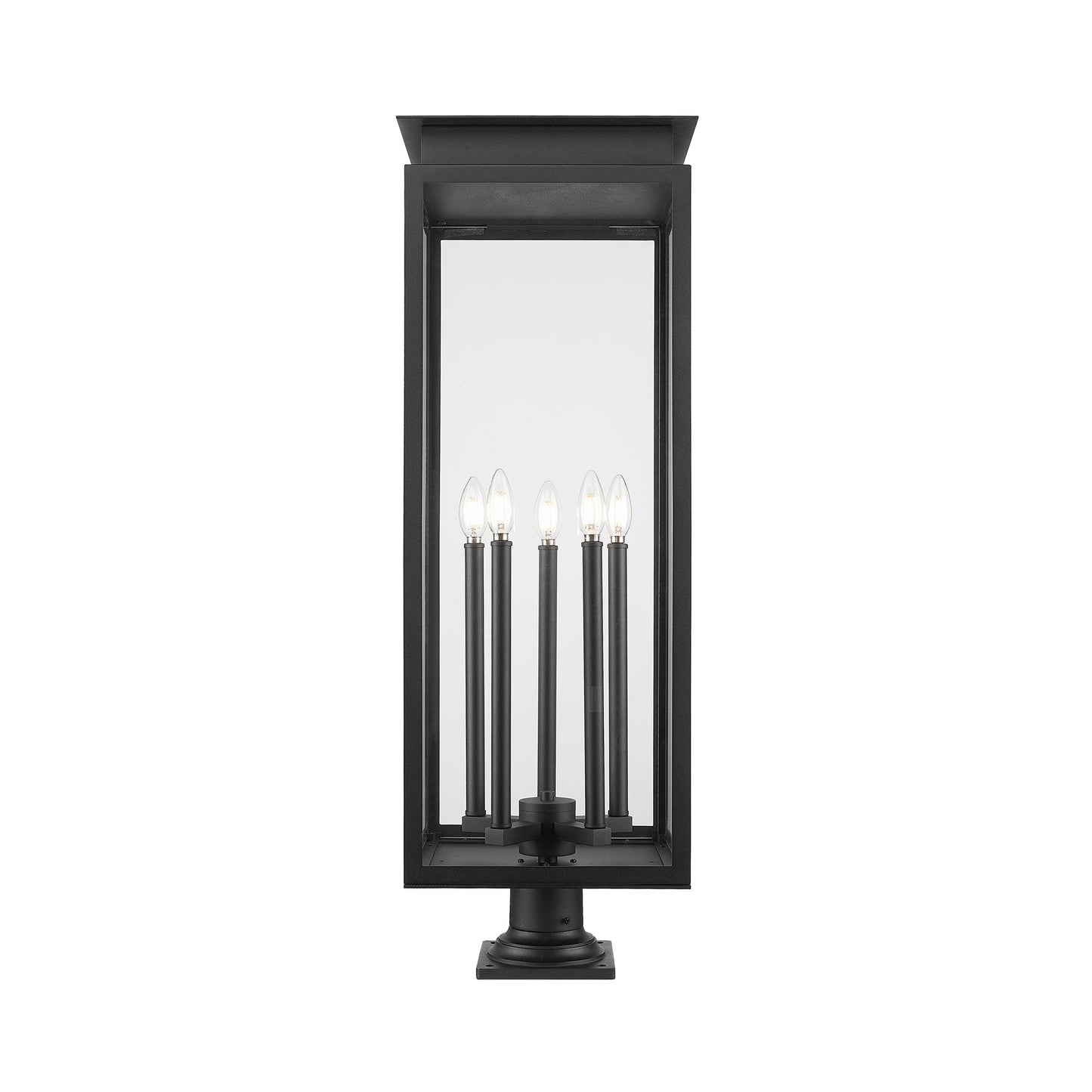 Nova Round Outdoor Pier Mount Light in Detail.