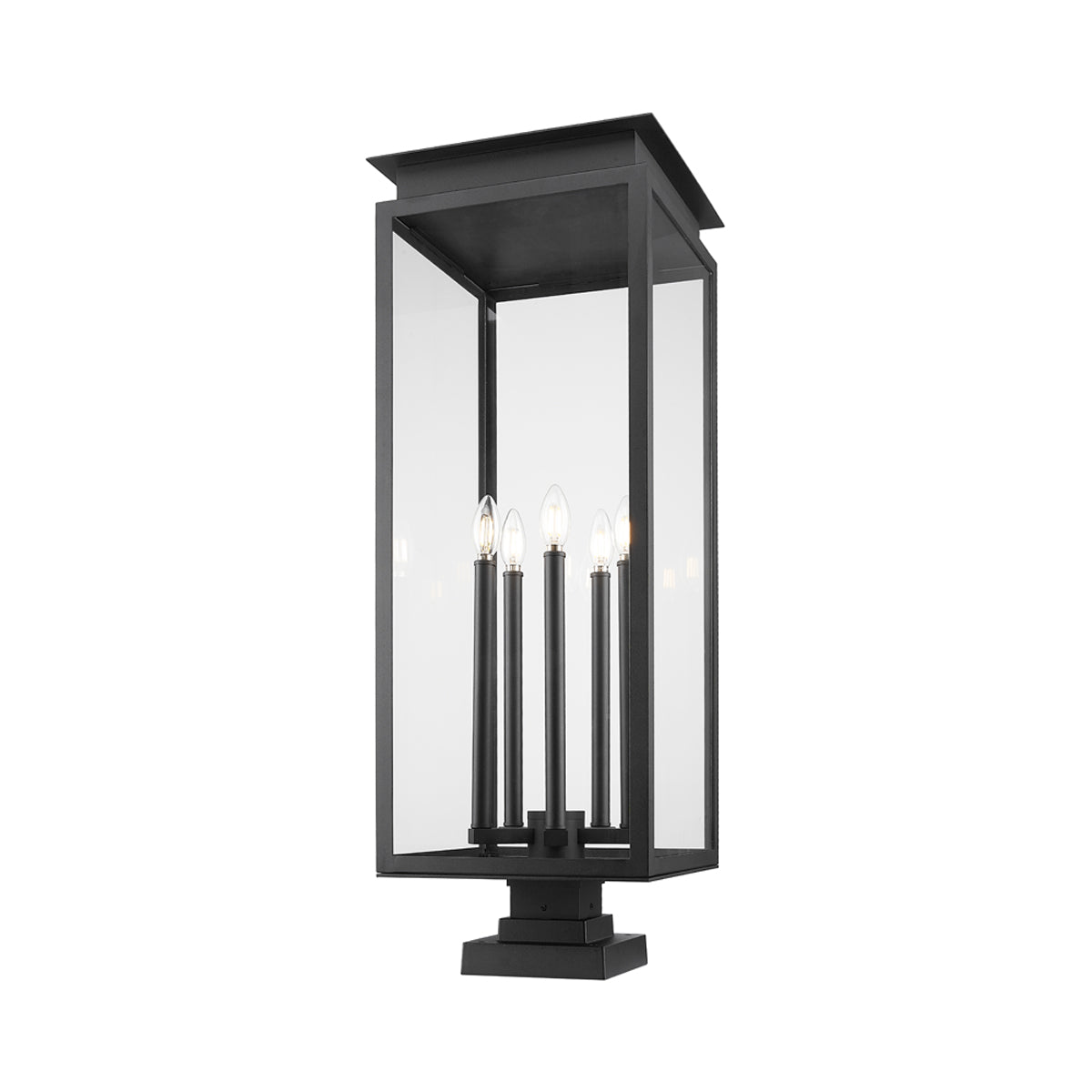 Nova Square Outdoor Pier Mount Light in Detail.