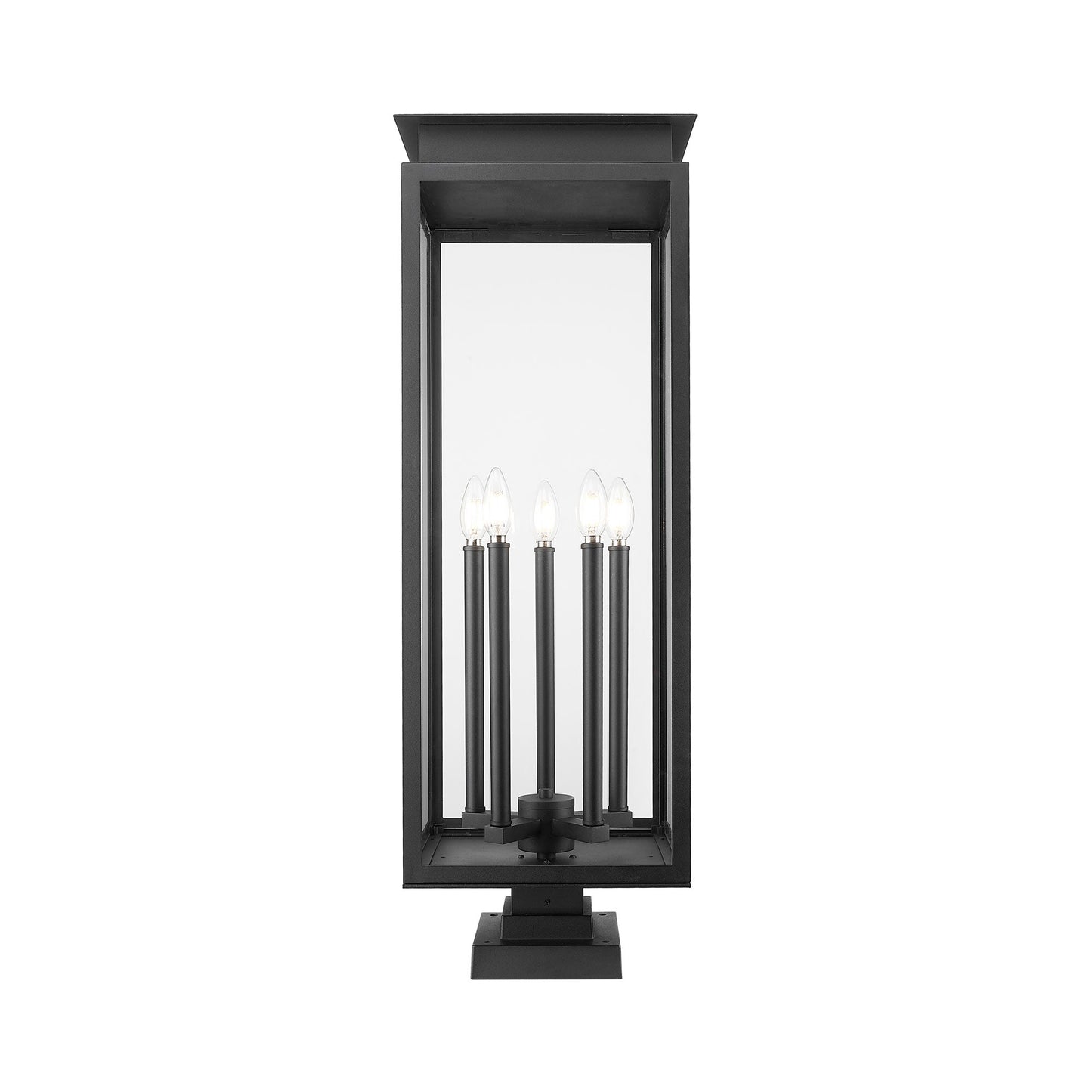 Nova Square Outdoor Pier Mount Light in Detail.