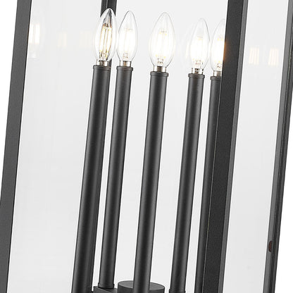 Nova Square Outdoor Pier Mount Light in Detail.