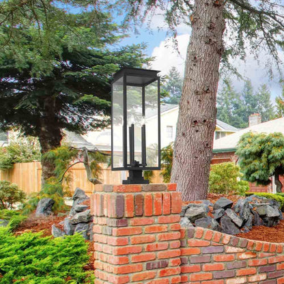 Nova Square Outdoor Pier Mount Light in Outside Area.