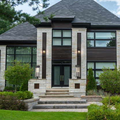 Nova Square Outdoor Pier Mount Light in Outside Area.