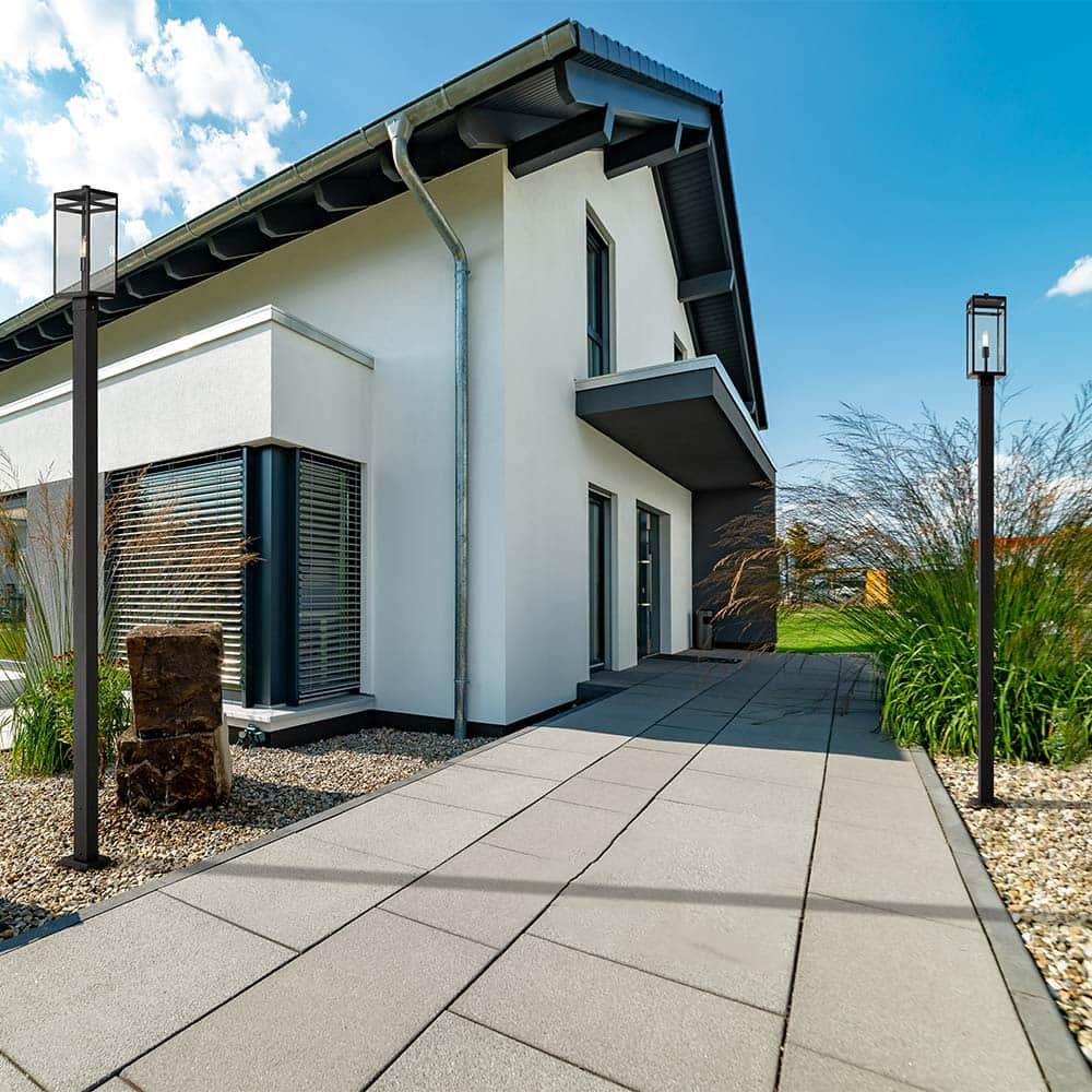 Nuri 536P Outdoor Post Light in Outside Area.