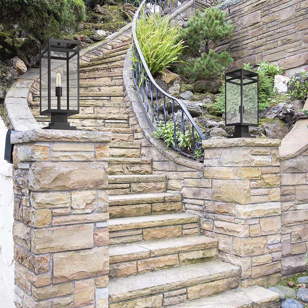 Nuri 596S Outdoor Pier Mount Light in Outside Area.
