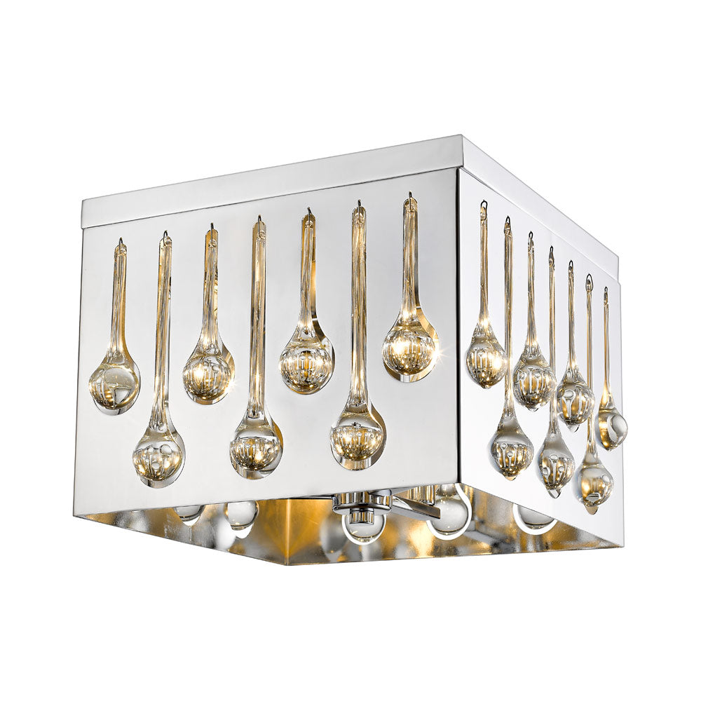 Oberon Rectangular Flush Mount Ceiling Light in Detail.