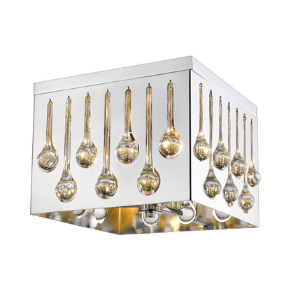 Oberon Rectangular Flush Mount Ceiling Light in Detail.