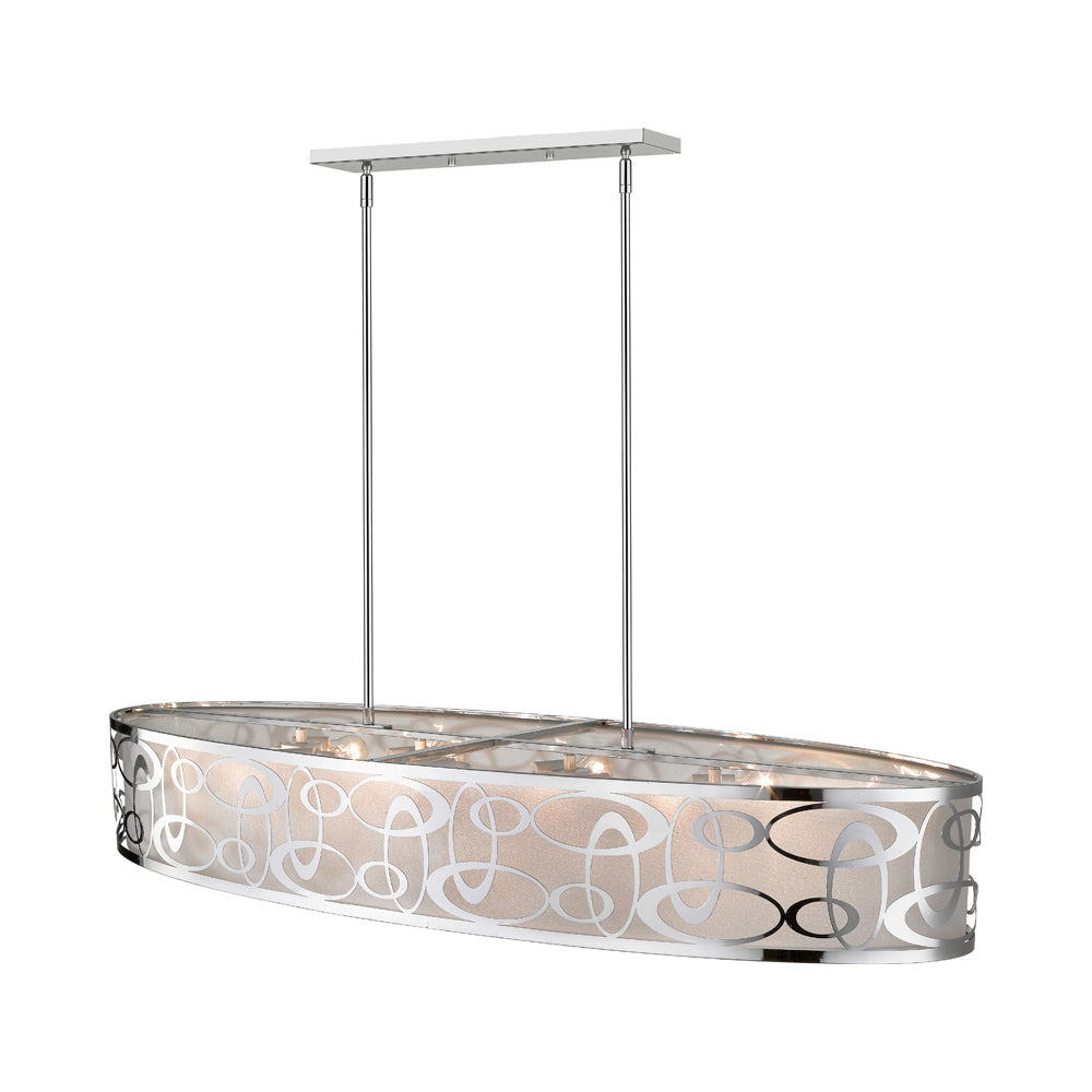 Opal Linear Chandelier in Detail.