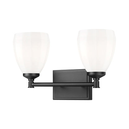 Oren Bath Vanity Light in Matte Black (2-Light).