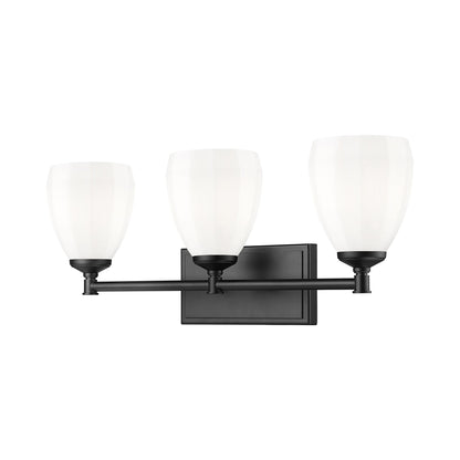 Oren Bath Vanity Light in Matte Black (3-Light).
