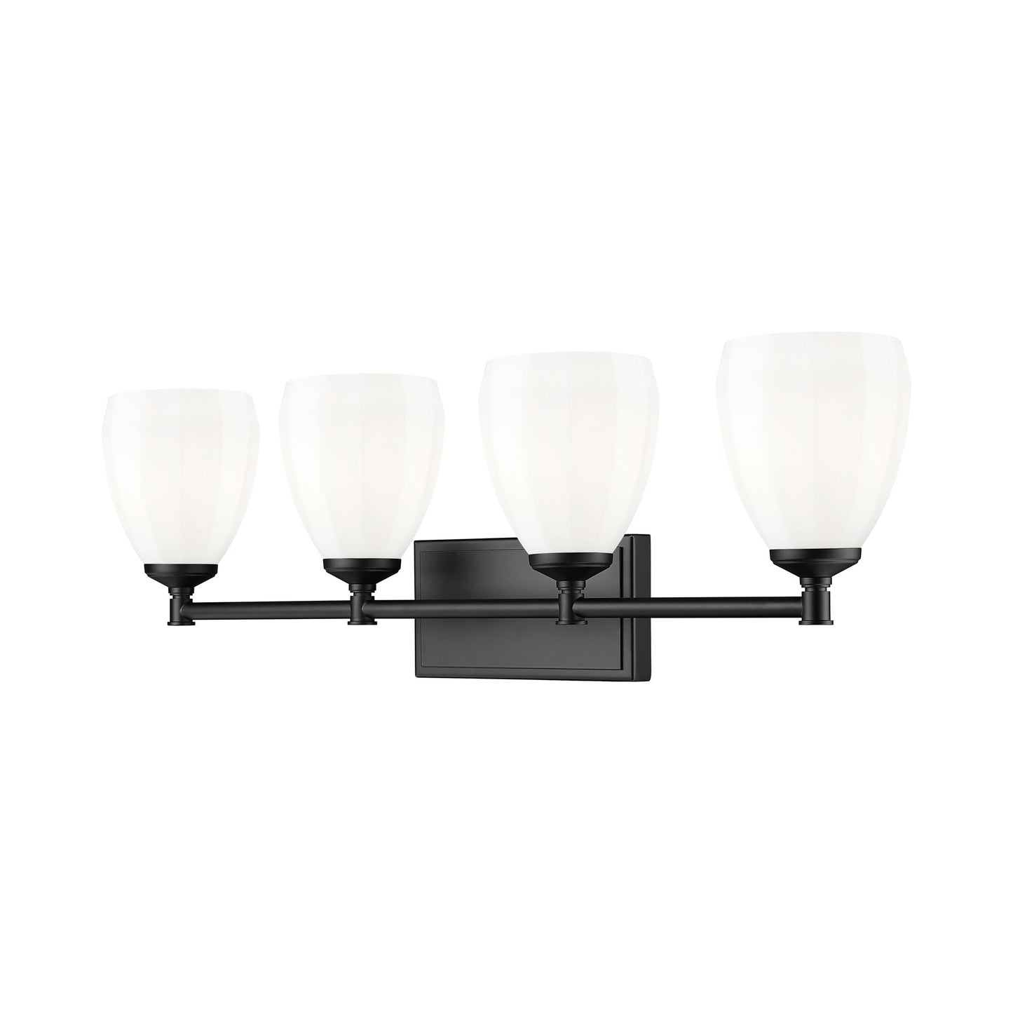 Oren Bath Vanity Light in Matte Black (4-Light).