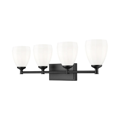 Oren Bath Vanity Light in Matte Black (4-Light).