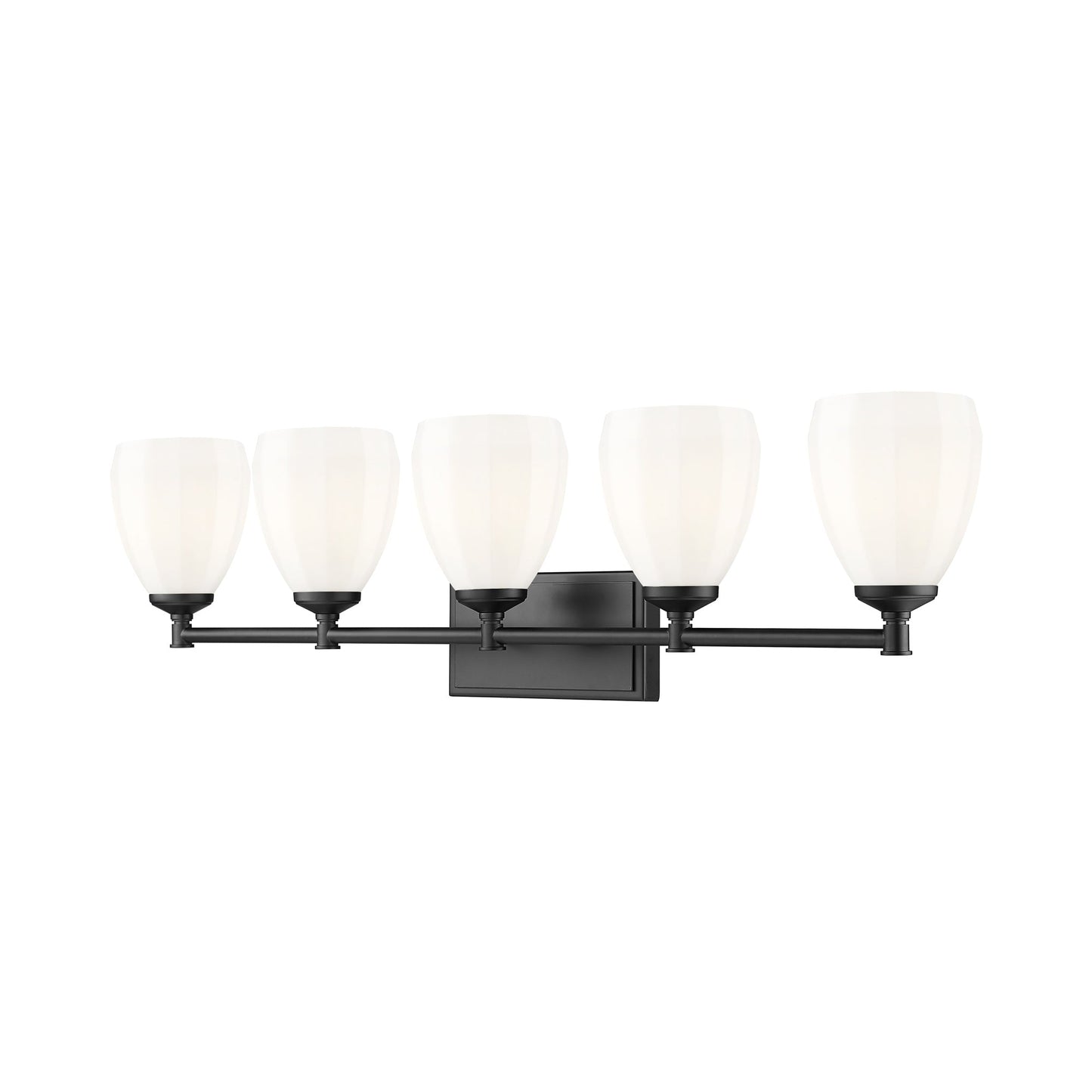 Oren Bath Vanity Light in Matte Black (5-Light).