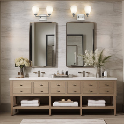 Oren Bath Vanity Light in bathroom.